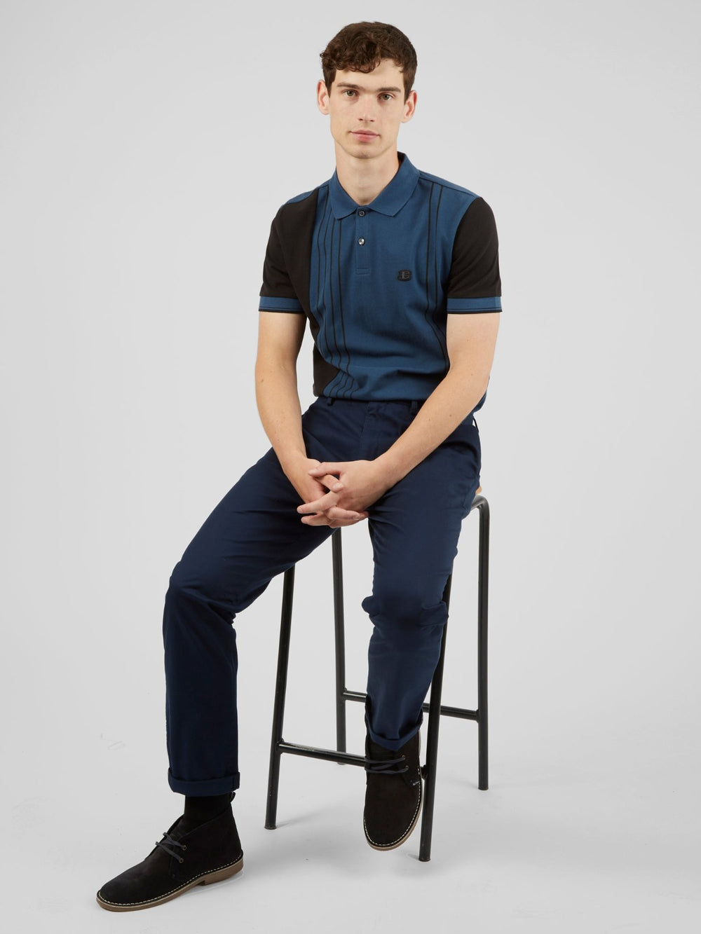 Pantaloni Ben Sherman Signature Slim Stretch Chino Bleumarin | 354-PNMGBW