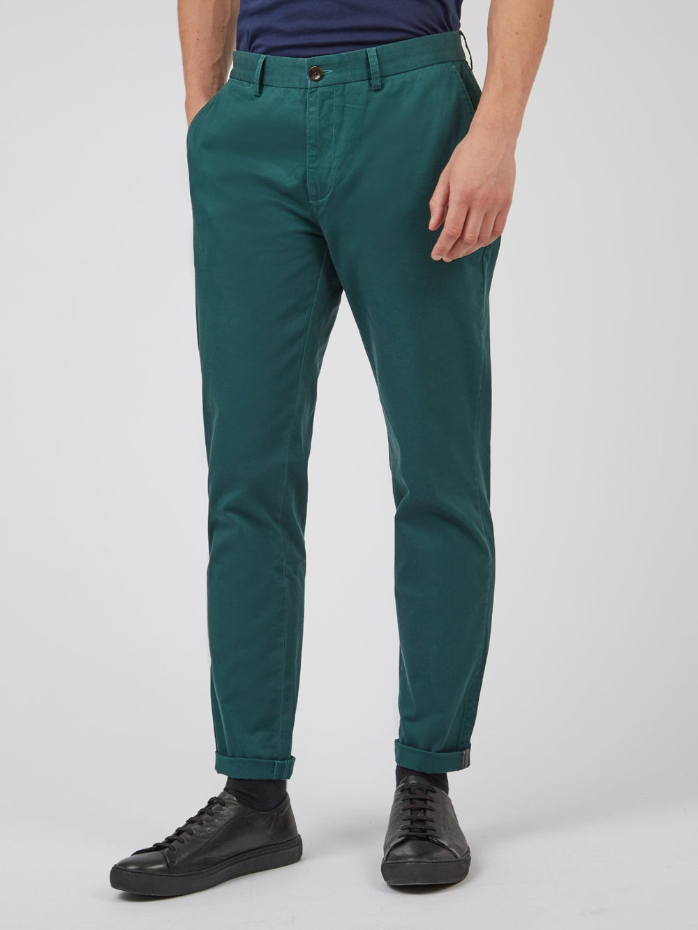 Pantaloni Ben Sherman Signature Slim Stretch Chino Verzi | 687-NEIXDW