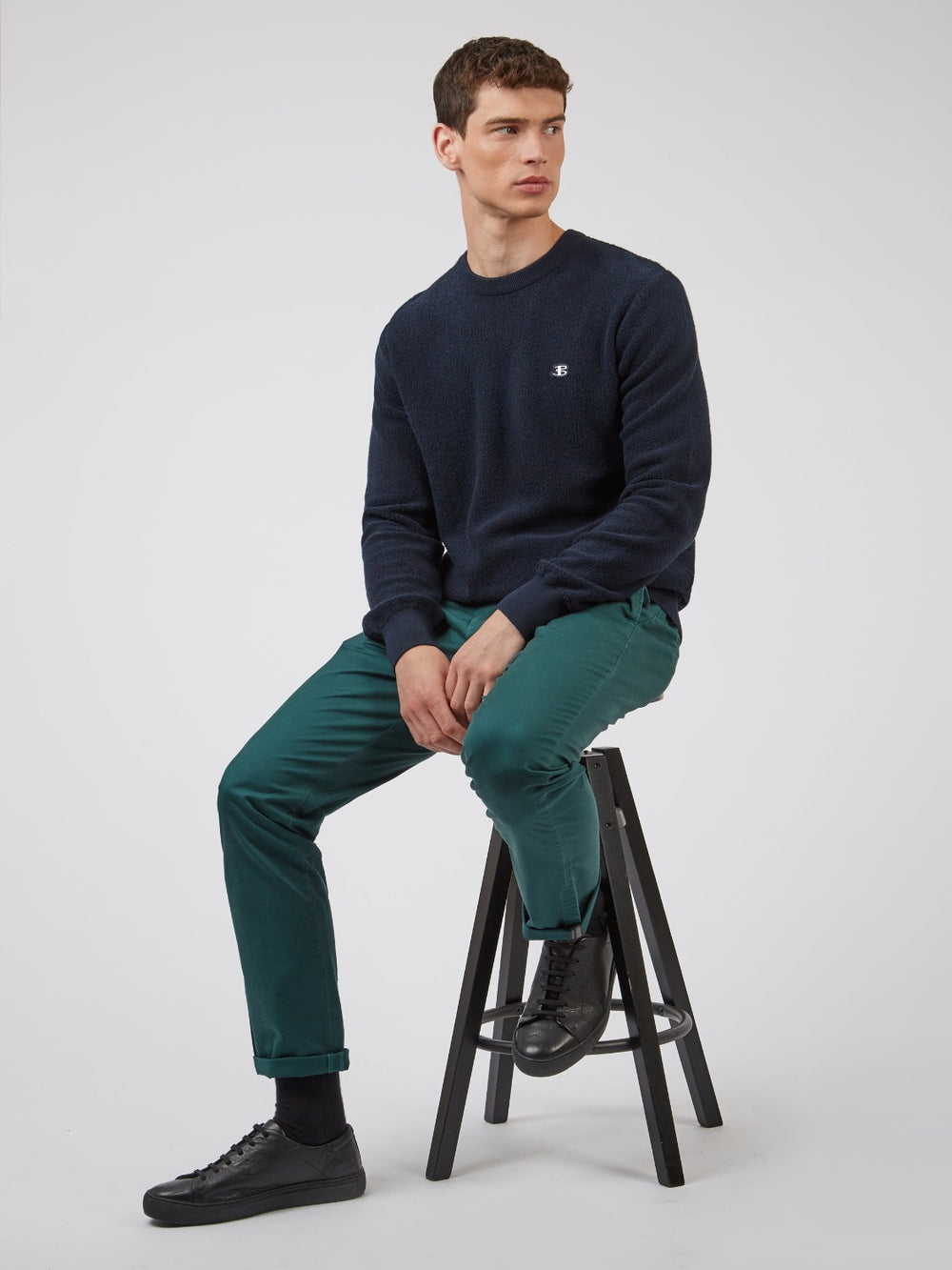 Pantaloni Ben Sherman Signature Slim Stretch Chino Verzi | 687-NEIXDW