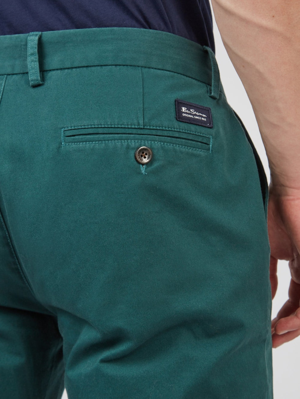 Pantaloni Ben Sherman Signature Slim Stretch Chino Verzi | 687-NEIXDW