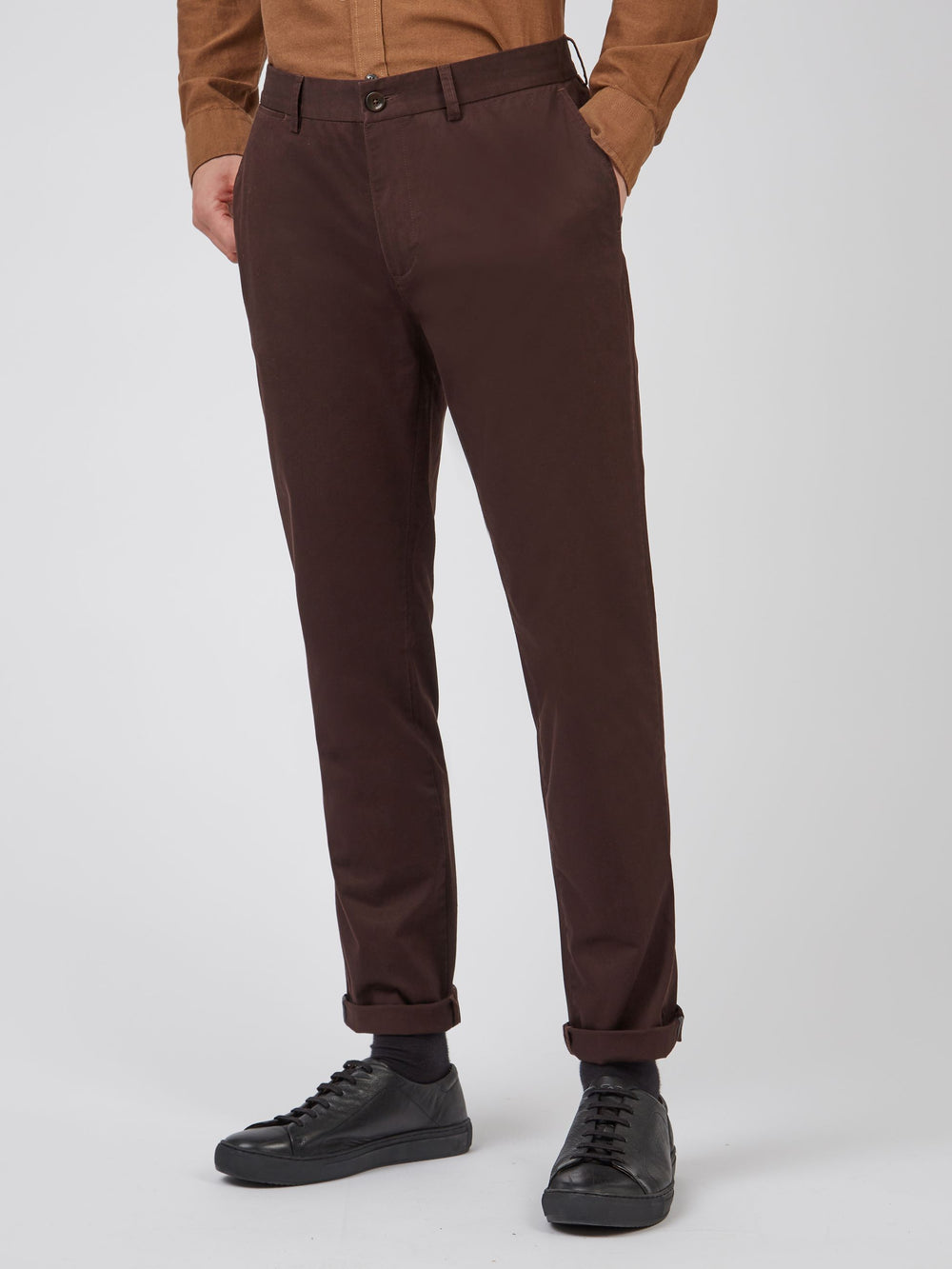 Pantaloni Ben Sherman Signature Slim Stretch Chino Rosii | 530-XKJNOU