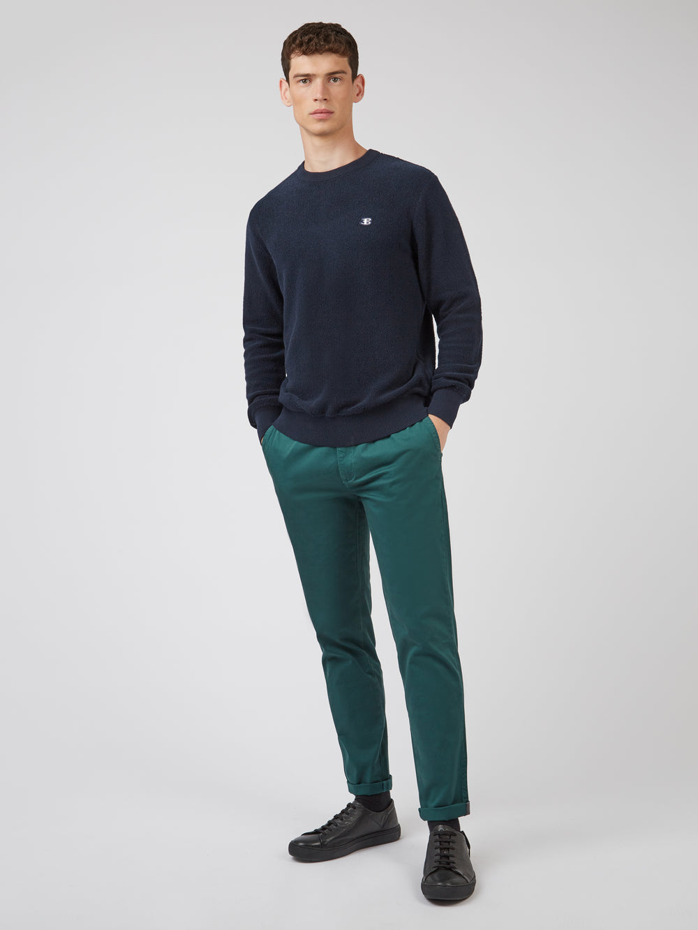 Tricotaje Ben Sherman B by Ben Sherman Crewneck Bleumarin | 428-XFQLAJ