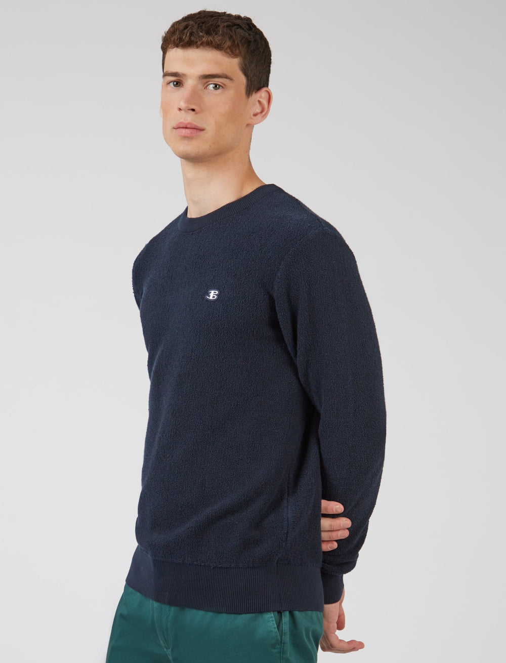 Tricotaje Ben Sherman B by Ben Sherman Crewneck Bleumarin | 428-XFQLAJ