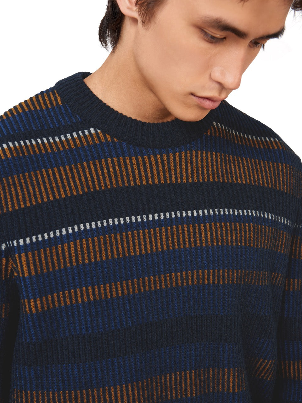 Tricotaje Ben Sherman B by Ben Sherman Stripe Bleumarin | 814-GIDSQN