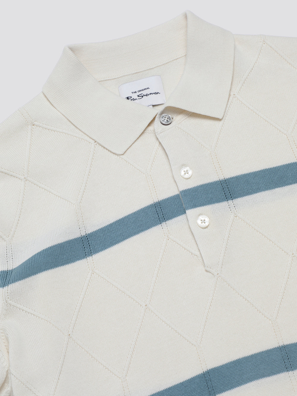 Tricotaje Ben Sherman Signature Argyle Stripe Polo Albi | 724-VZBUGE