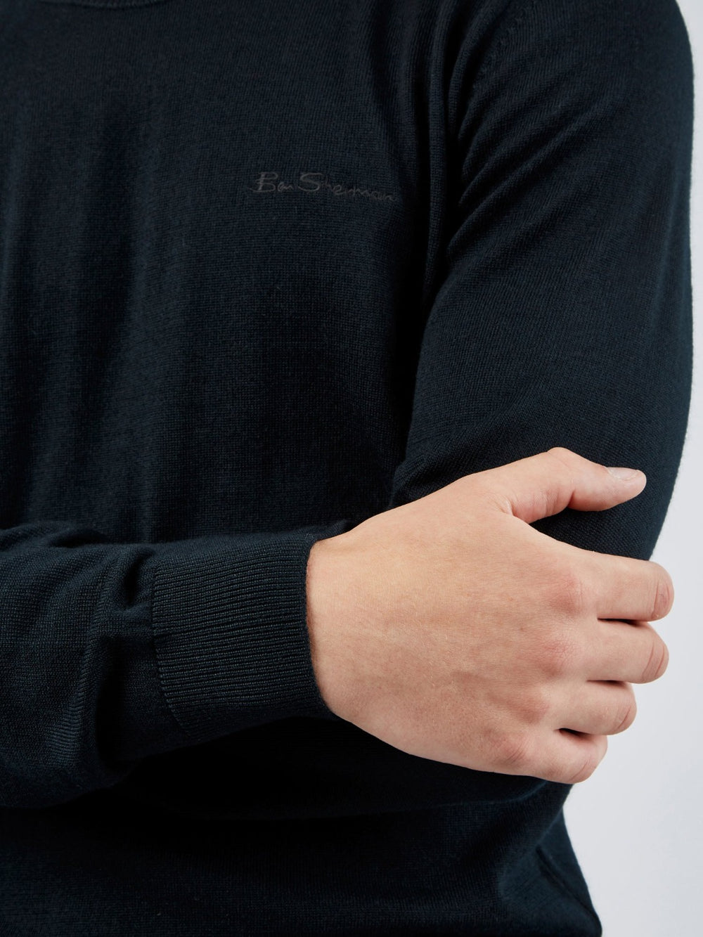 Tricotaje Ben Sherman Signature Crewneck Negrii | 521-MULVCO