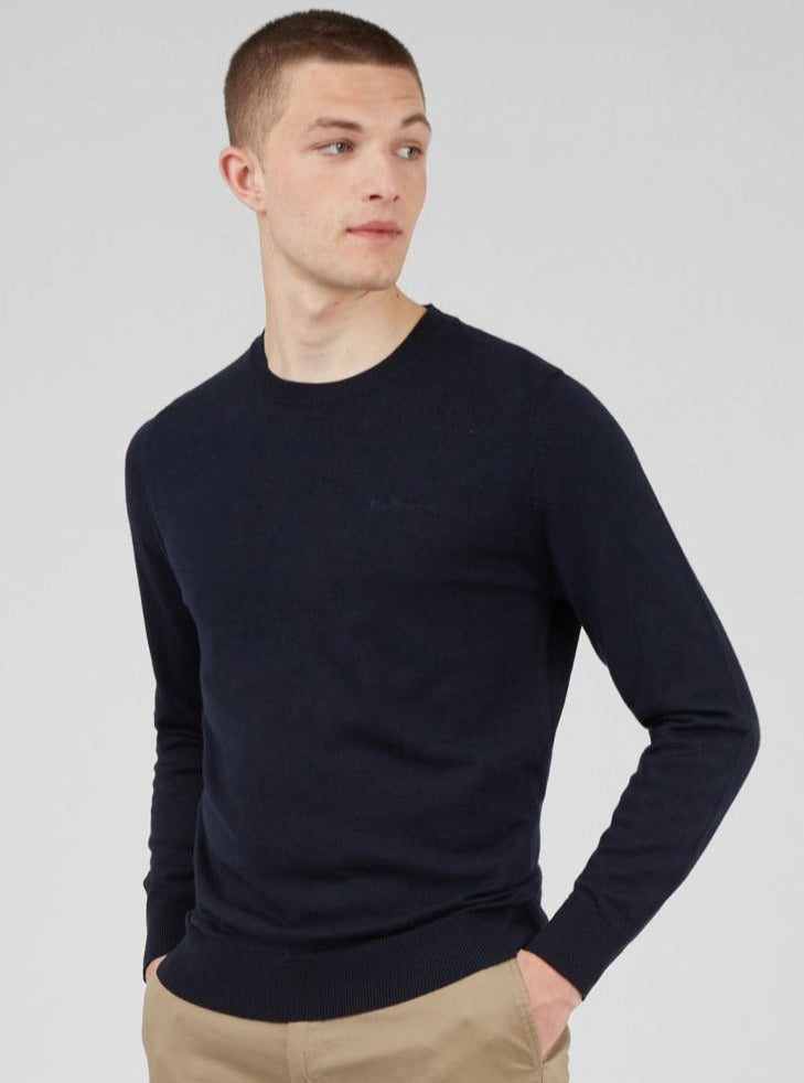 Tricotaje Ben Sherman Signature Crewneck Bleumarin | 047-OGDPIY