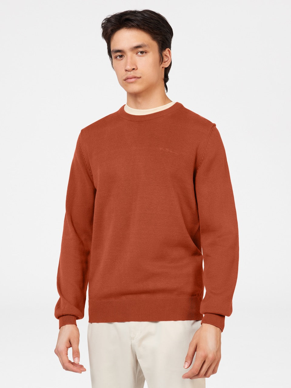 Tricotaje Ben Sherman Signature Crewneck Portocalii | 043-GWLEMY