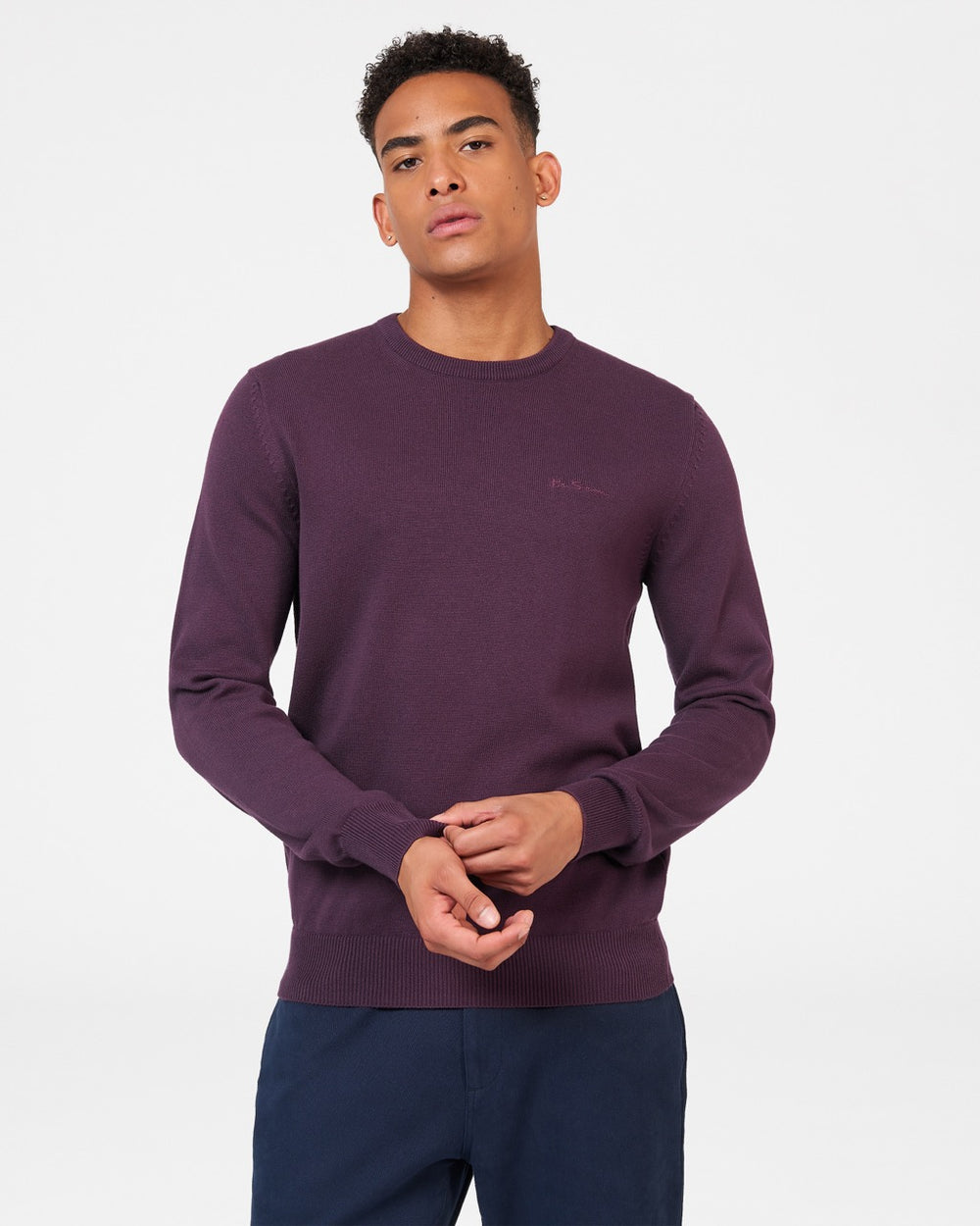 Tricotaje Ben Sherman Signature Crewneck Violet | 568-ALXTDW