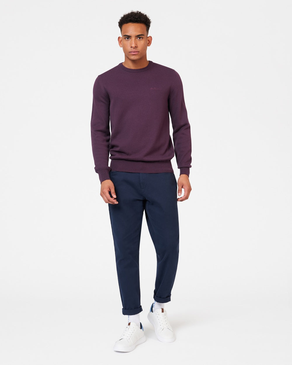 Tricotaje Ben Sherman Signature Crewneck Violet | 568-ALXTDW