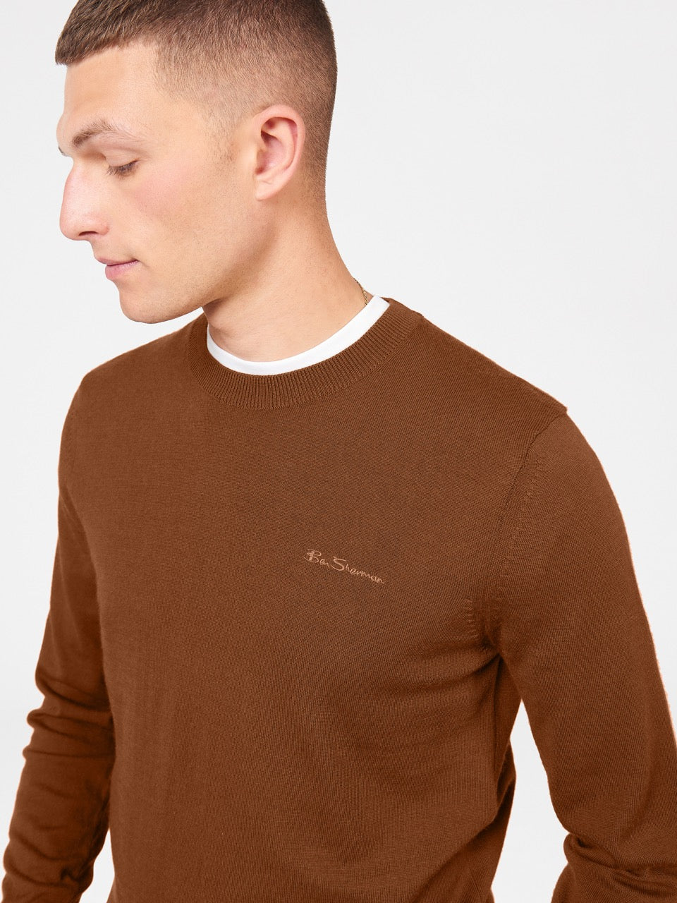 Tricotaje Ben Sherman Signature Merino Crewneck Maro | 154-EUJCTD