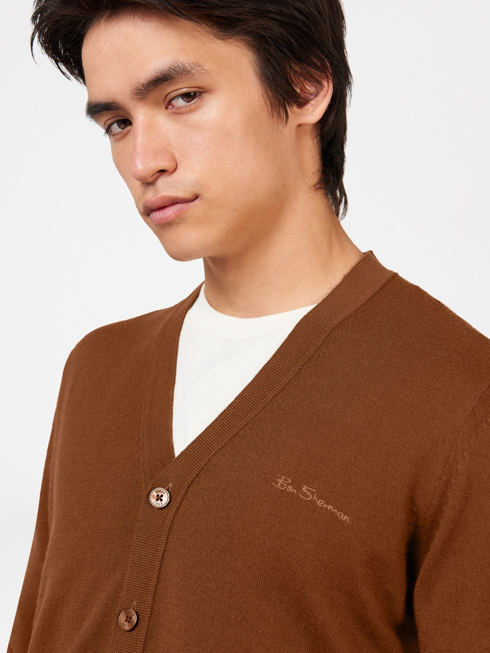 Tricotaje Ben Sherman Signature Merino Cardigan Maro | 956-EPGHUY