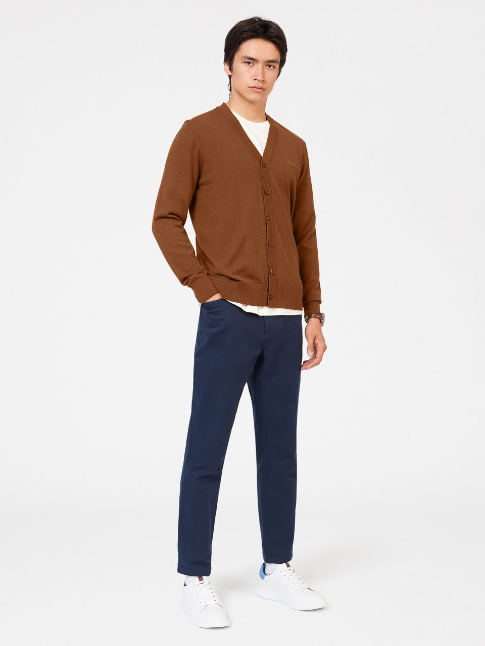 Tricotaje Ben Sherman Signature Merino Cardigan Maro | 956-EPGHUY