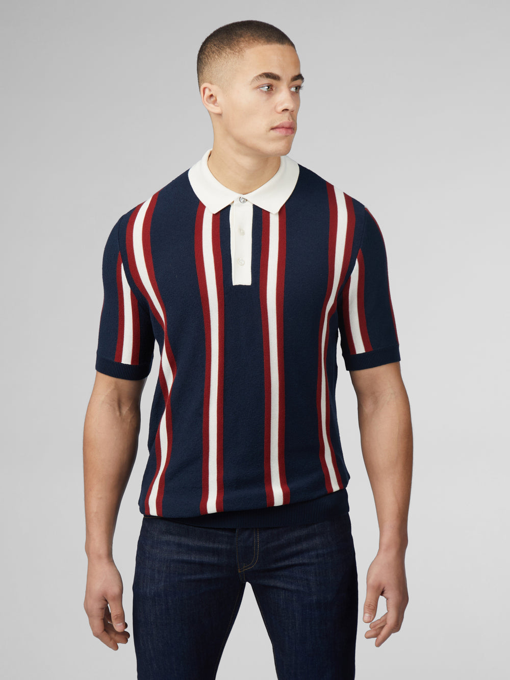 Tricotaje Ben Sherman Signature Mod Rugby Bleumarin | 520-WACSDF