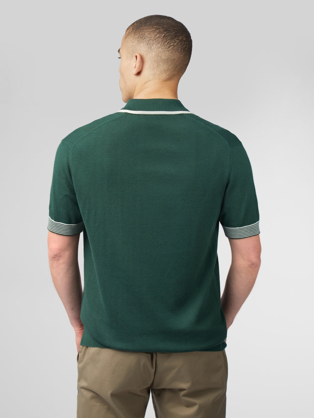 Tricotaje Ben Sherman Signature Open Neck Polo Verzi | 413-TJHPFD