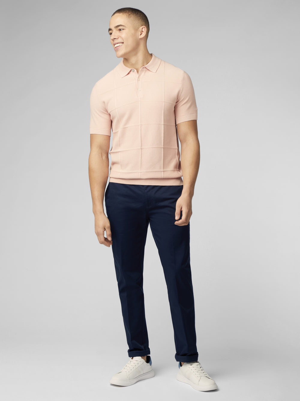 Tricotaje Ben Sherman Signature Textured Polo Roz | 748-XWGMUV