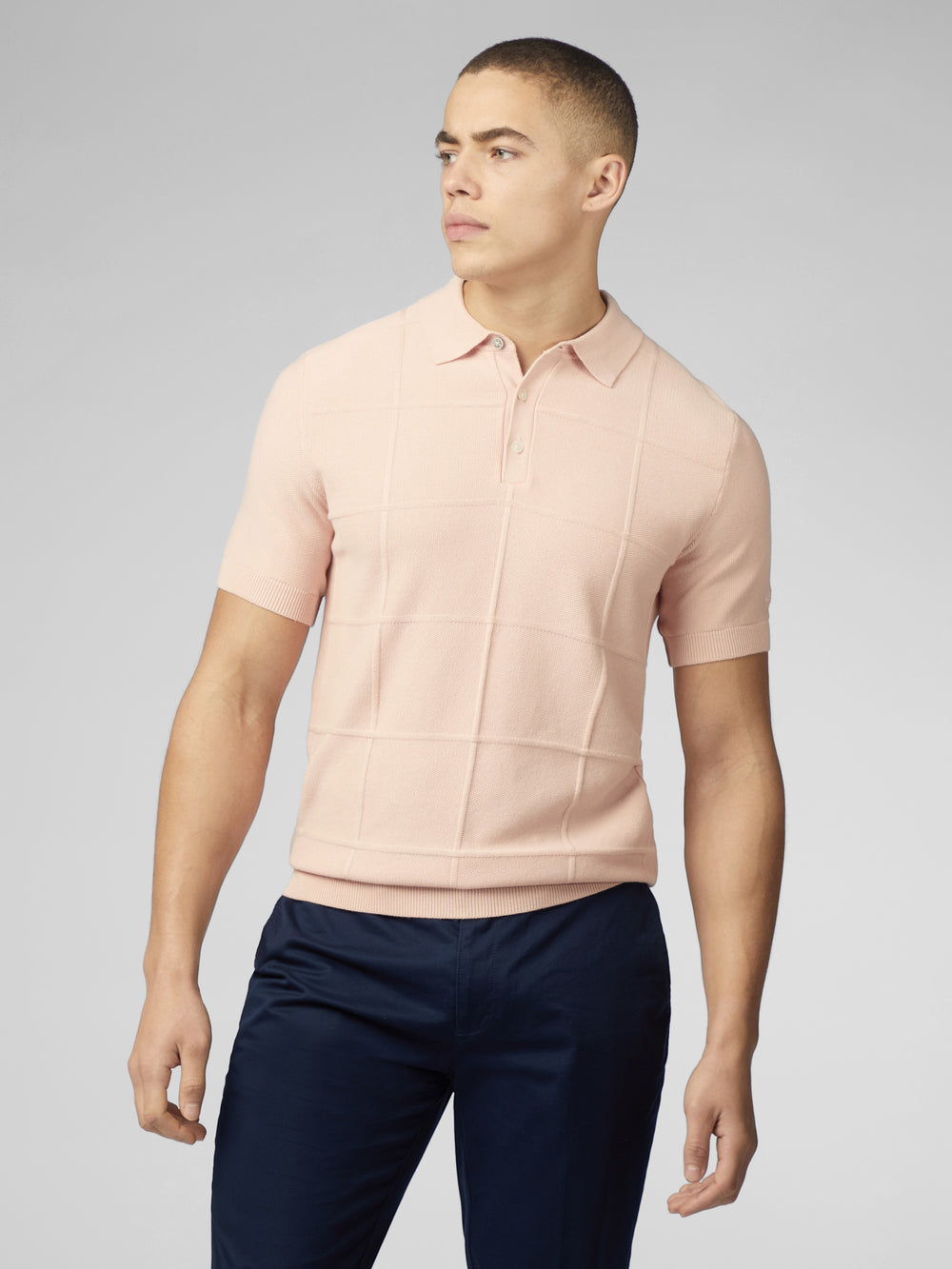 Tricotaje Ben Sherman Signature Textured Polo Roz | 748-XWGMUV